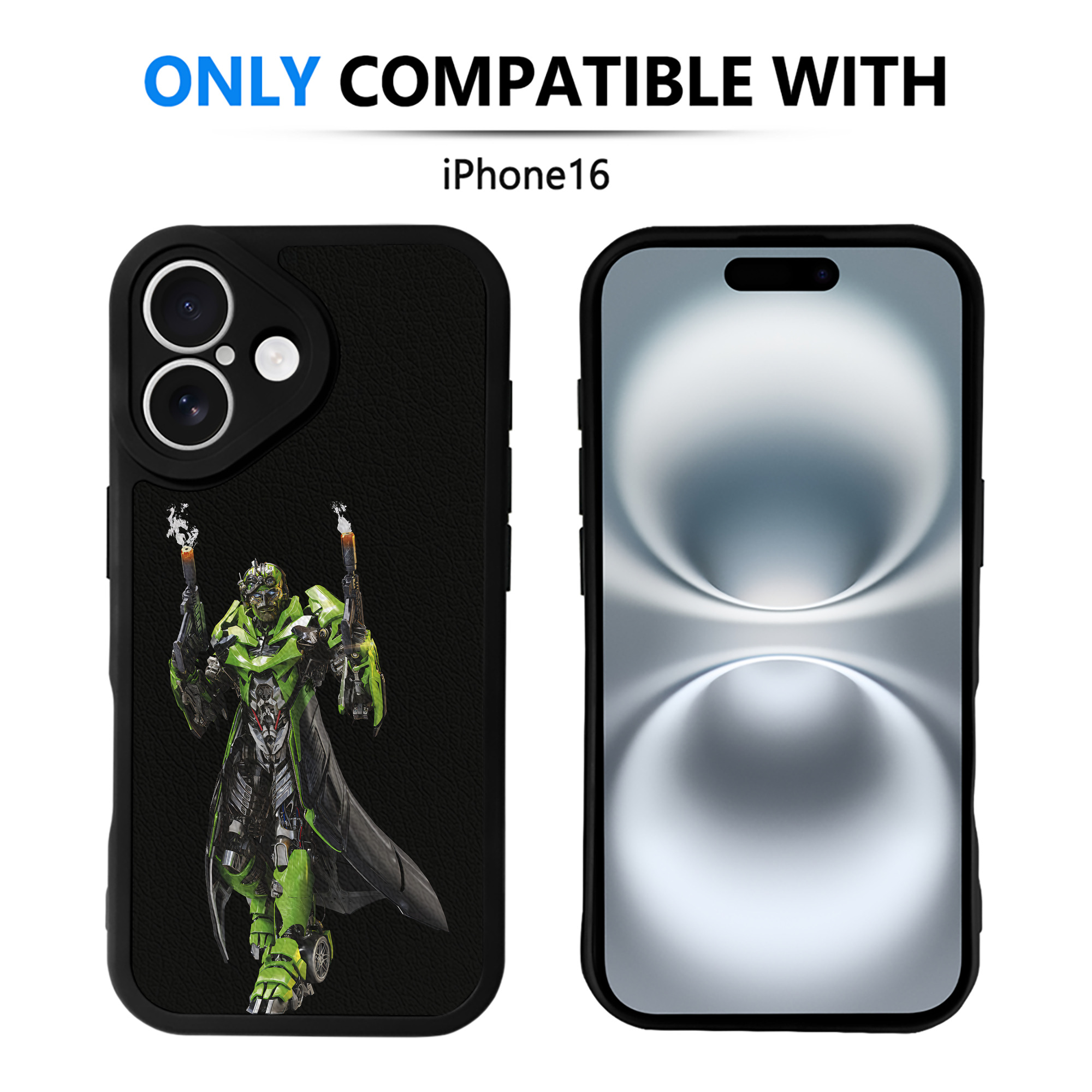（画像用） Transformers トランスフォーマー 【iPhone 16シリーズ対応】シリコンスマホケース（レザー調） 材質：シリコン